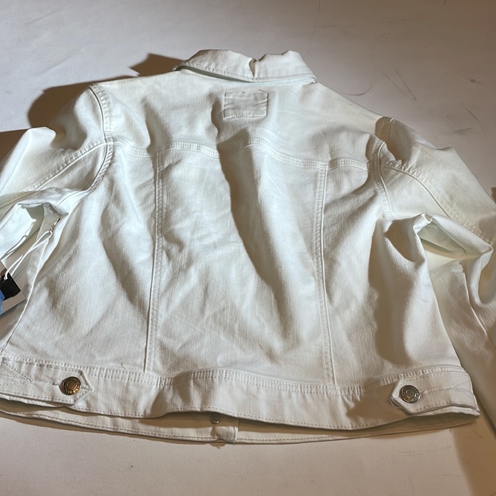 Wax Jean White Denim Jacket Plus 1xl NWT - Picture 6 of 9